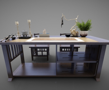 New Chinese Style Computer Desk And Chair-ID:163257456