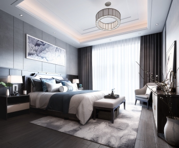 New Chinese Style Bedroom-ID:413870731