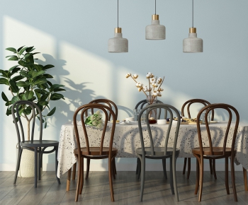 Nordic Style Dining Table And Chairs-ID:782101795
