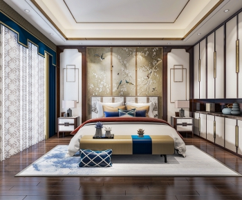 New Chinese Style Bedroom-ID:476270394