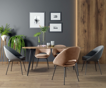 Nordic Style Dining Table And Chairs-ID:449471358