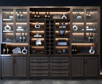 New Chinese Style Wine Cabinet-ID:378163447
