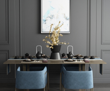 New Chinese Style Dining Table And Chairs-ID:426420293