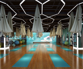 Industrial Style Yoga Room-ID:236922441