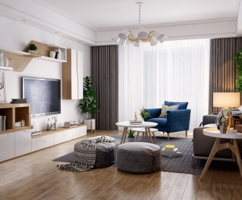 Nordic Style A Living Room-ID:377689162