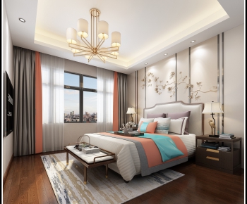 New Chinese Style Bedroom-ID:973951822