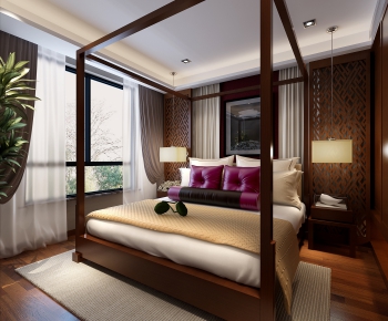 New Chinese Style Bedroom-ID:840284736