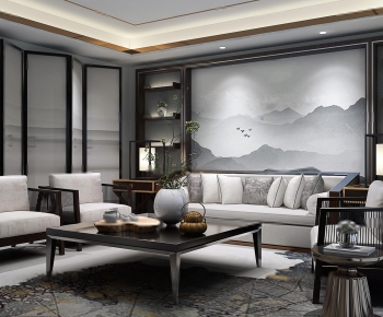 New Chinese Style Sofa Combination-ID:675648776