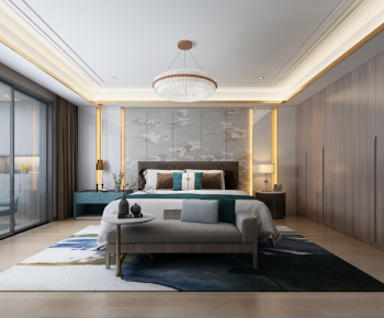 New Chinese Style Bedroom-ID:442834736