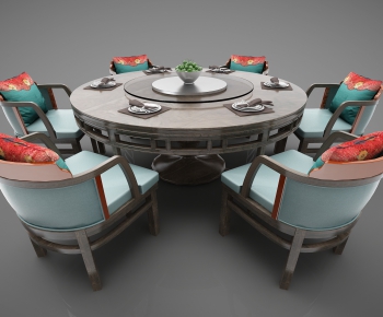 New Chinese Style Dining Table And Chairs-ID:590601965