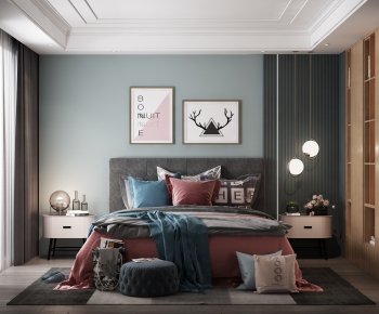 Nordic Style Bedroom-ID:713840477