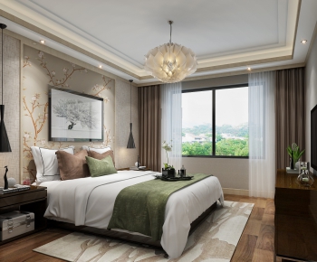 New Chinese Style Bedroom-ID:576346577
