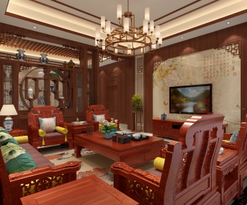 Chinese Style A Living Room-ID:485113265