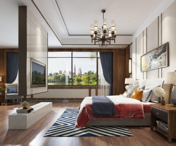 New Chinese Style Bedroom-ID:753361678