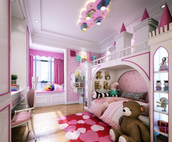 Simple European Style Girl's Room Daughter's Room-ID:575536628