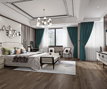 New Chinese Style Bedroom-ID:163575468