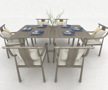 New Chinese Style Dining Table And Chairs-ID:452671147