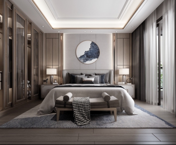 New Chinese Style Bedroom-ID:336171239