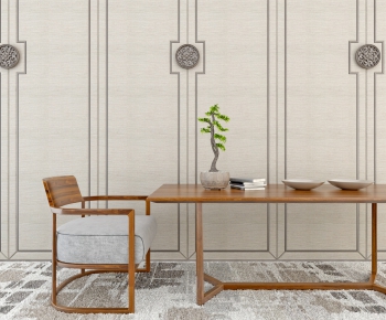 New Chinese Style Dining Table And Chairs-ID:449343563