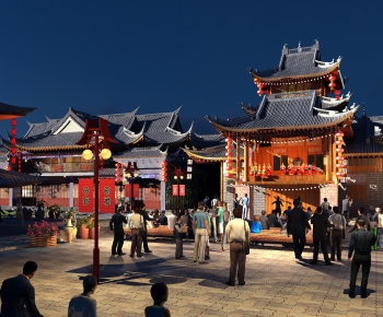 Chinese Style Ancient Architectural Buildings-ID:636215615
