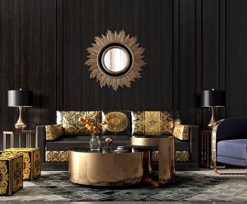 范思哲 versace 现代时尚沙发组合-id:148040