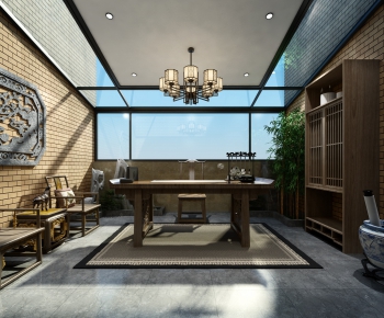 New Chinese Style Glass Sun Room-ID:938779451