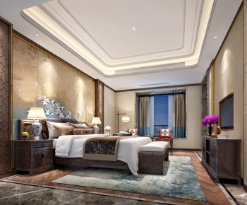 Chinese Style Bedroom-ID:743745325
