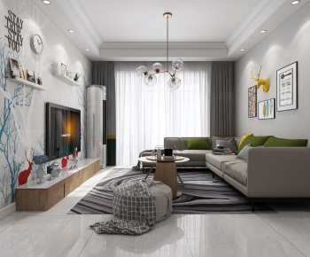 Nordic Style A Living Room-ID:724391228