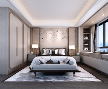 New Chinese Style Bedroom-ID:609293965