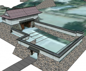 Japanese Style Ancient Architectural Buildings-ID:315884695