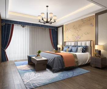 New Chinese Style Bedroom-ID:412908827