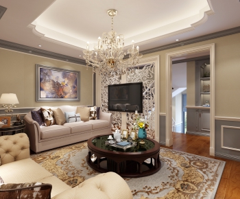 New Classical Style A Living Room-ID:501830146