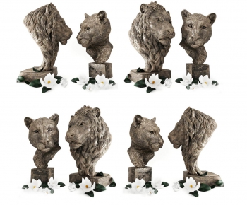 现代狮子雕塑-ID:110173293