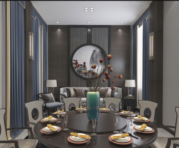 New Chinese Style Dining Room-ID:625146348