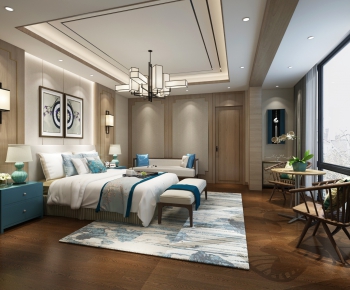 New Chinese Style Bedroom-ID:238622432
