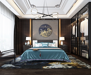 New Chinese Style Bedroom-ID:417843298