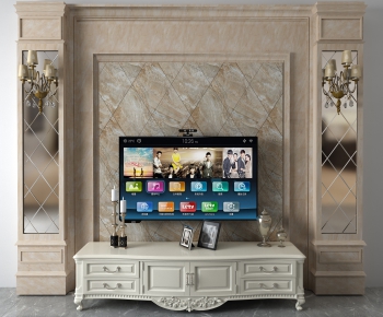 Simple European Style TV Cabinet-ID:116889773