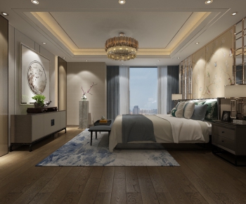 New Chinese Style Bedroom-ID:251745235