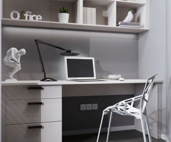 Modern Computer Desk And Chair-ID:251577426