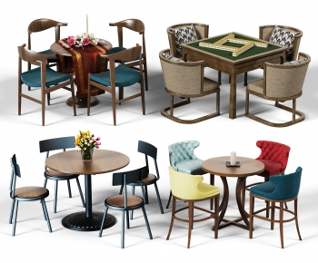 Modern Mahjong Tables And Chairs-ID:210080988