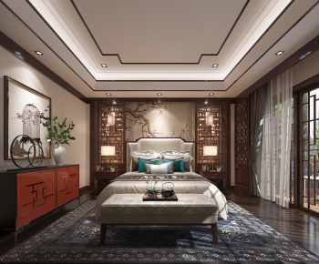 New Chinese Style Bedroom-ID:278590859