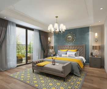 Simple European Style Bedroom-ID:837288821