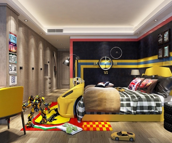 Nordic Style Boy's Room And Son's Room-ID:348890453