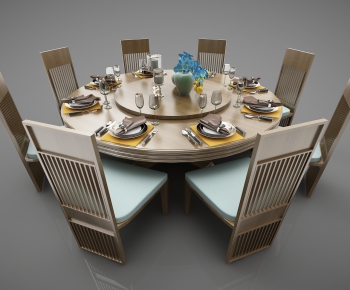 New Chinese Style Dining Table And Chairs-ID:366355324