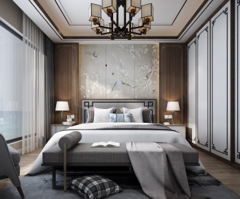 New Chinese Style Bedroom-ID:890545822