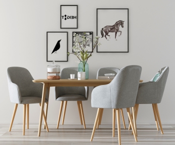 Simple European Style Dining Table And Chairs-ID:239205635