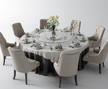 American Style Dining Table And Chairs-ID:656986575