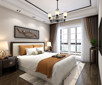 New Chinese Style Bedroom-ID:967448279