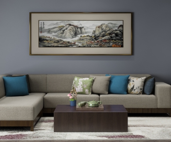 New Chinese Style Corner Sofa-ID:158669435