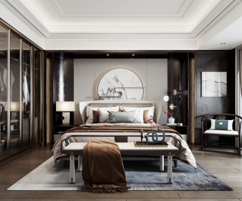 New Chinese Style Bedroom-ID:439343152